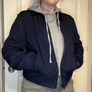 Wings Vintage Military Navy Jacket Bomber Casual Women’s L 14 Navy Blue / Army